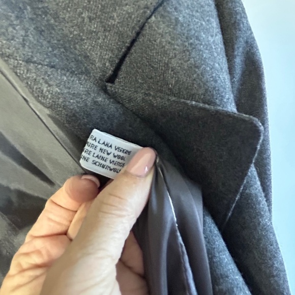 Vintage Valentino Crop Blazer, charcoal, wool, Size 10 - Picture 10 of 12